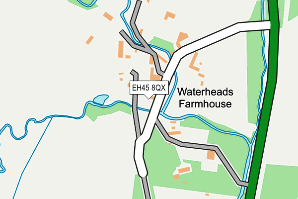 EH45 8QX map - OS OpenMap – Local (Ordnance Survey)