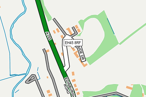 EH45 8RF map - OS OpenMap – Local (Ordnance Survey)