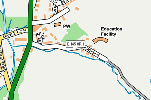 EH45 8RH map - OS OpenMap – Local (Ordnance Survey)