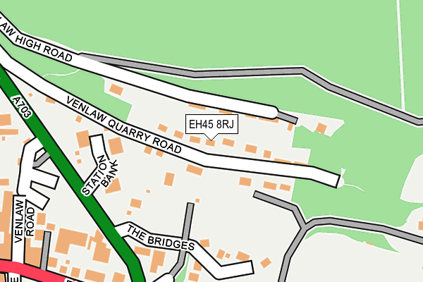 EH45 8RJ map - OS OpenMap – Local (Ordnance Survey)