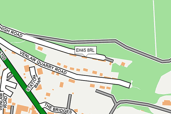 EH45 8RL map - OS OpenMap – Local (Ordnance Survey)