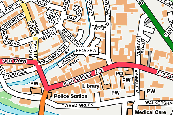 EH45 8RW map - OS OpenMap – Local (Ordnance Survey)