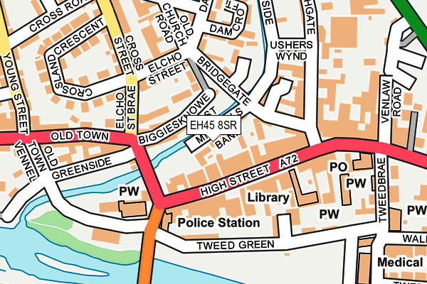 EH45 8SR map - OS OpenMap – Local (Ordnance Survey)