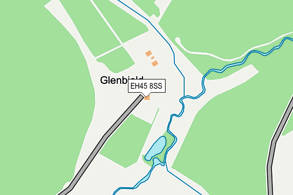 EH45 8SS map - OS OpenMap – Local (Ordnance Survey)