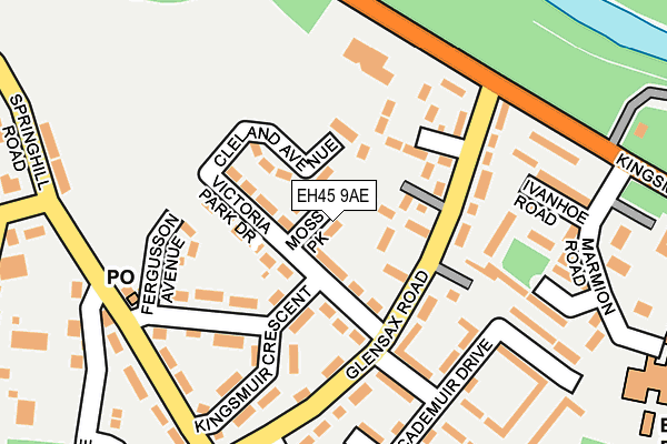 EH45 9AE map - OS OpenMap – Local (Ordnance Survey)