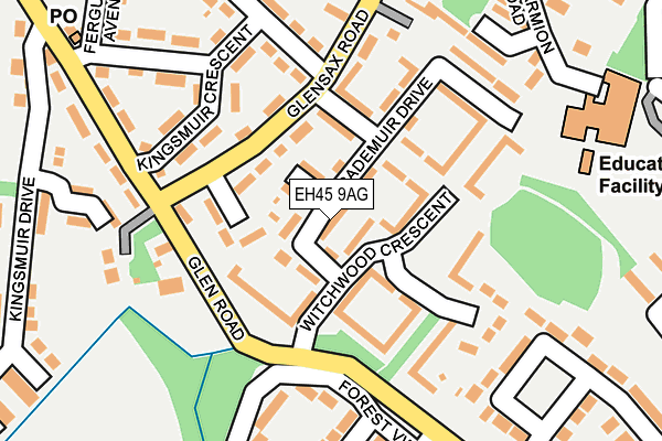 EH45 9AG map - OS OpenMap – Local (Ordnance Survey)