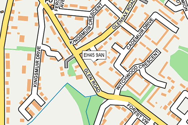 EH45 9AN map - OS OpenMap – Local (Ordnance Survey)