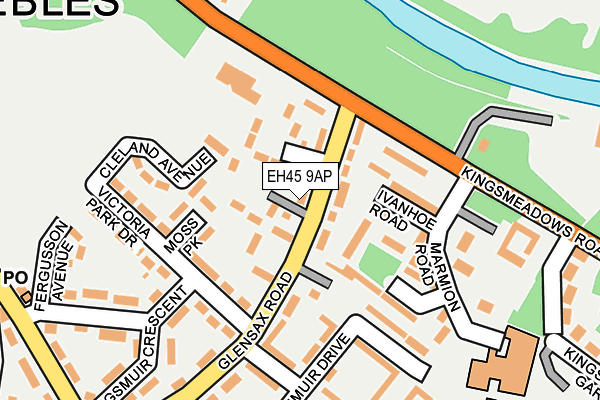 EH45 9AP map - OS OpenMap – Local (Ordnance Survey)