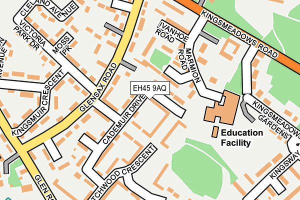 EH45 9AQ map - OS OpenMap – Local (Ordnance Survey)