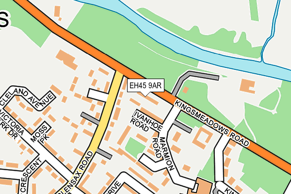 EH45 9AR map - OS OpenMap – Local (Ordnance Survey)