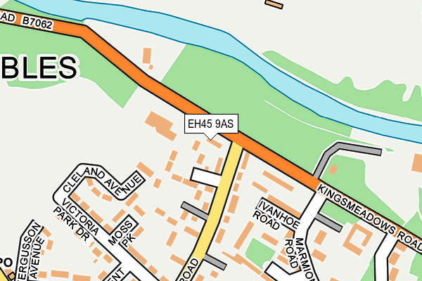 EH45 9AS map - OS OpenMap – Local (Ordnance Survey)