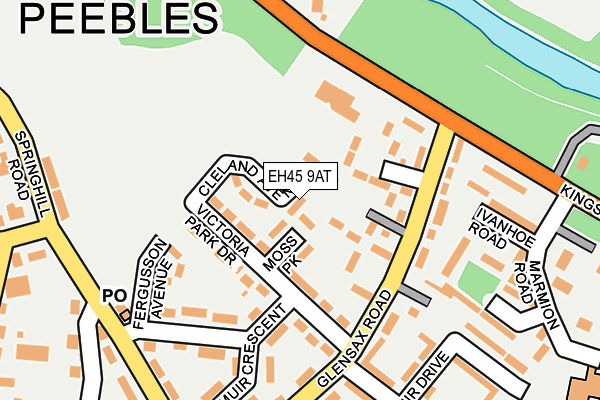 EH45 9AT map - OS OpenMap – Local (Ordnance Survey)