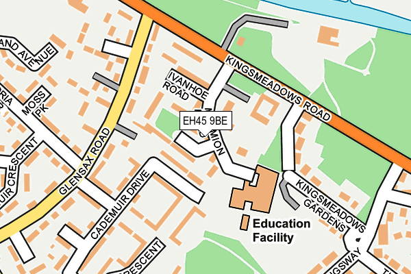 EH45 9BE map - OS OpenMap – Local (Ordnance Survey)