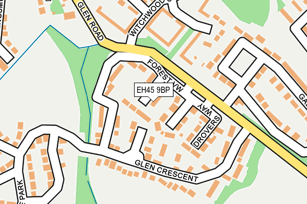 EH45 9BP map - OS OpenMap – Local (Ordnance Survey)