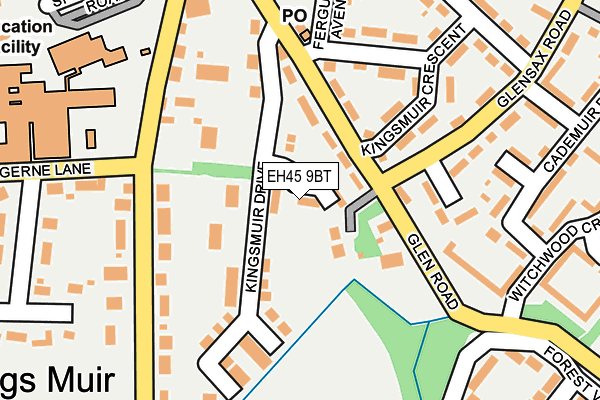 EH45 9BT map - OS OpenMap – Local (Ordnance Survey)