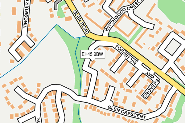 EH45 9BW map - OS OpenMap – Local (Ordnance Survey)