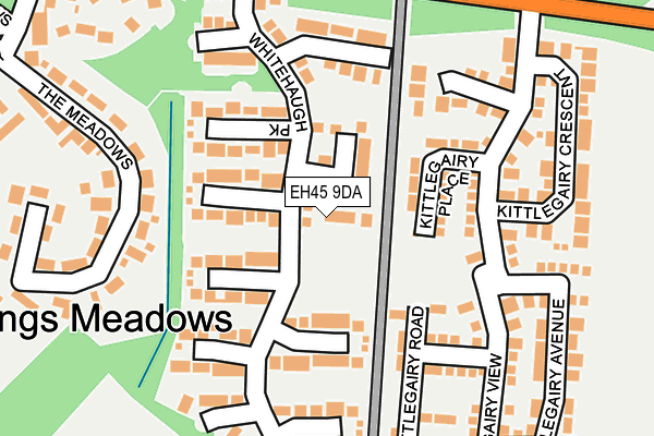 EH45 9DA map - OS OpenMap – Local (Ordnance Survey)