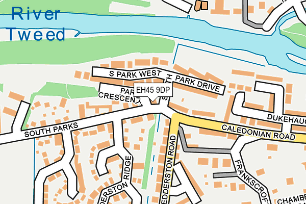 EH45 9DP map - OS OpenMap – Local (Ordnance Survey)