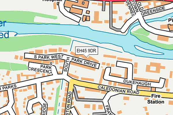 EH45 9DR map - OS OpenMap – Local (Ordnance Survey)