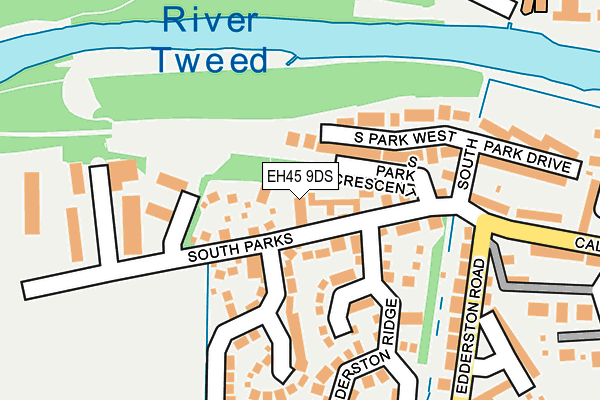 EH45 9DS map - OS OpenMap – Local (Ordnance Survey)