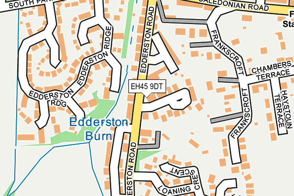 EH45 9DT map - OS OpenMap – Local (Ordnance Survey)