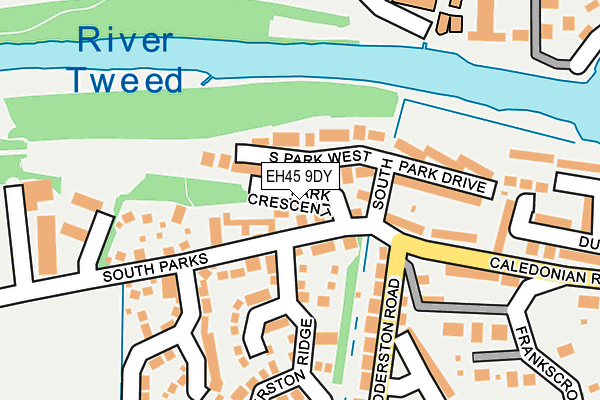 EH45 9DY map - OS OpenMap – Local (Ordnance Survey)