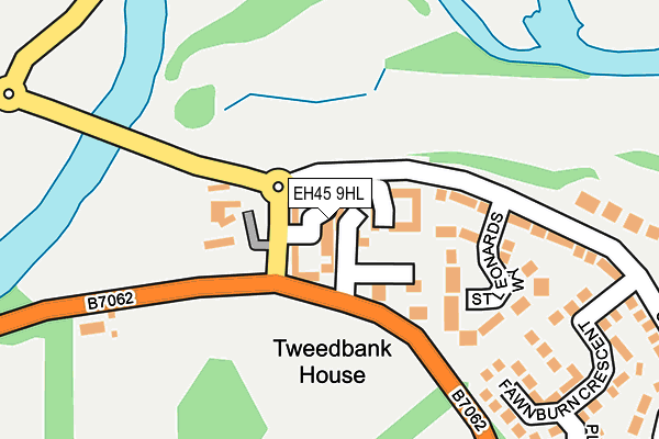 EH45 9HL map - OS OpenMap – Local (Ordnance Survey)