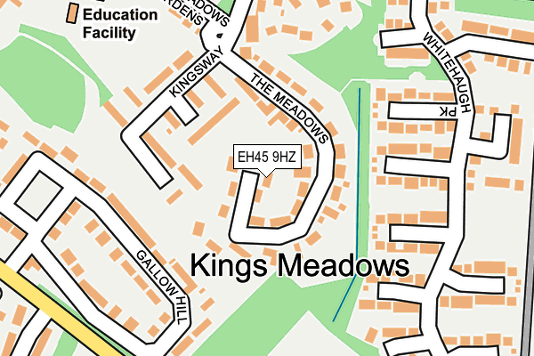 EH45 9HZ map - OS OpenMap – Local (Ordnance Survey)