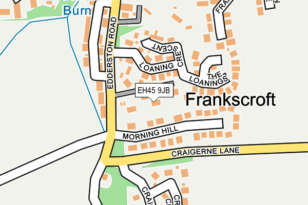 EH45 9JB map - OS OpenMap – Local (Ordnance Survey)