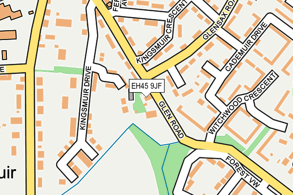 EH45 9JF map - OS OpenMap – Local (Ordnance Survey)