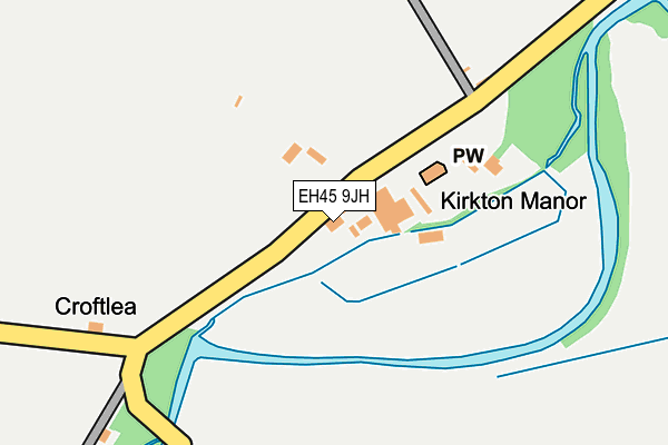 EH45 9JH map - OS OpenMap – Local (Ordnance Survey)