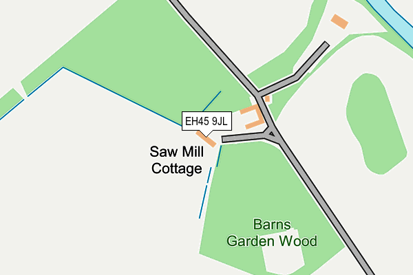 EH45 9JL map - OS OpenMap – Local (Ordnance Survey)