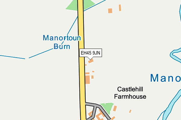 EH45 9JN map - OS OpenMap – Local (Ordnance Survey)