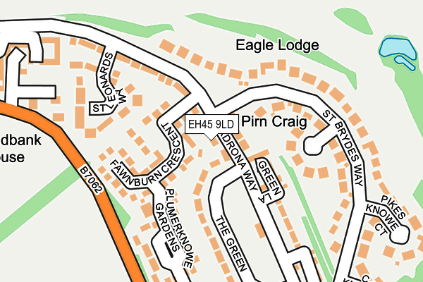 EH45 9LD map - OS OpenMap – Local (Ordnance Survey)