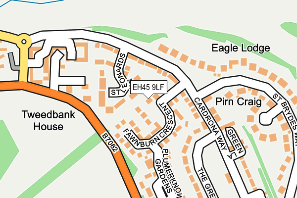 EH45 9LF map - OS OpenMap – Local (Ordnance Survey)