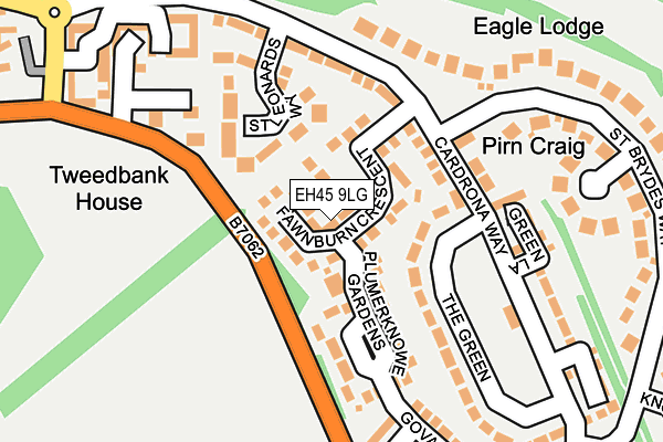 EH45 9LG map - OS OpenMap – Local (Ordnance Survey)