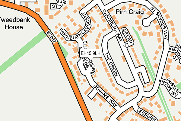 EH45 9LH map - OS OpenMap – Local (Ordnance Survey)