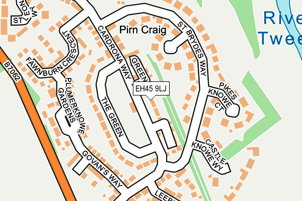 EH45 9LJ map - OS OpenMap – Local (Ordnance Survey)