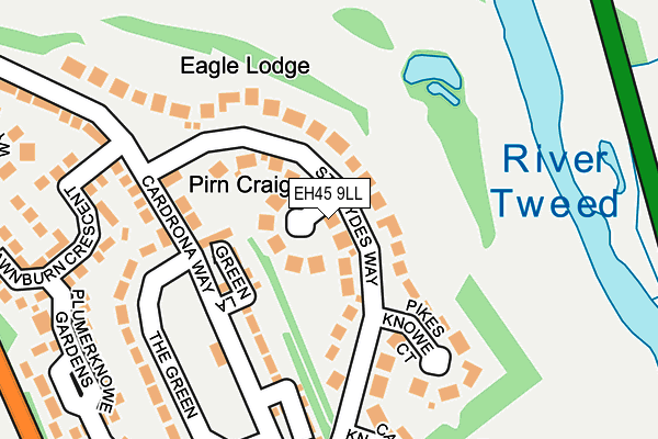 EH45 9LL map - OS OpenMap – Local (Ordnance Survey)