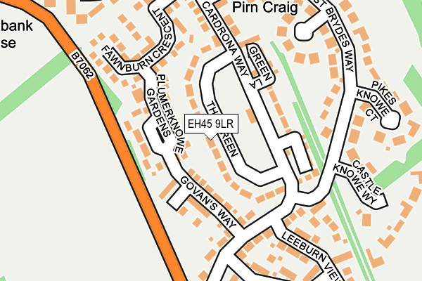 EH45 9LR map - OS OpenMap – Local (Ordnance Survey)