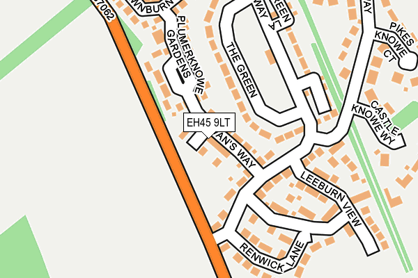 EH45 9LT map - OS OpenMap – Local (Ordnance Survey)