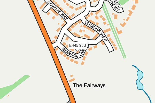 EH45 9LU map - OS OpenMap – Local (Ordnance Survey)