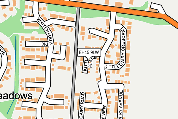 EH45 9LW map - OS OpenMap – Local (Ordnance Survey)