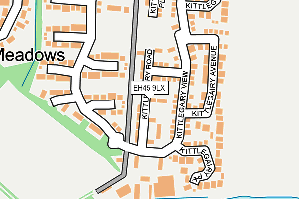 EH45 9LX map - OS OpenMap – Local (Ordnance Survey)