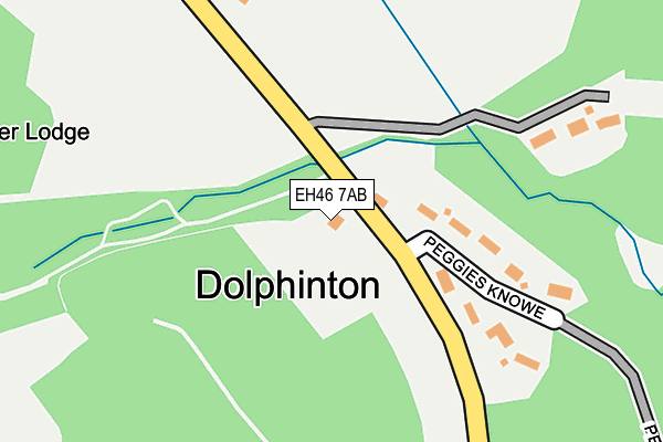 EH46 7AB map - OS OpenMap – Local (Ordnance Survey)