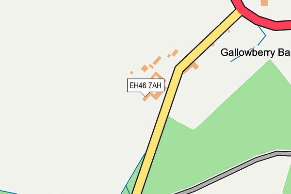 EH46 7AH map - OS OpenMap – Local (Ordnance Survey)