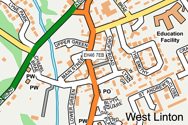 EH46 7EB map - OS OpenMap – Local (Ordnance Survey)