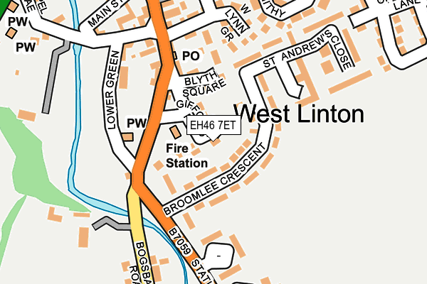 EH46 7ET map - OS OpenMap – Local (Ordnance Survey)