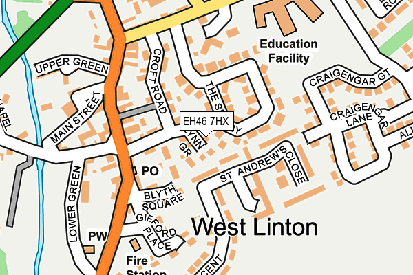 EH46 7HX map - OS OpenMap – Local (Ordnance Survey)