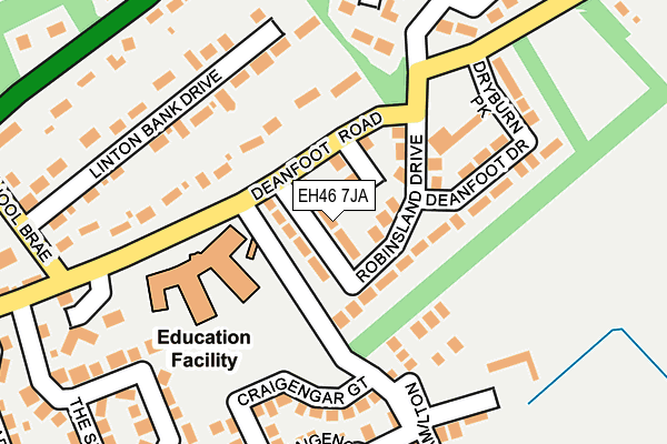EH46 7JA map - OS OpenMap – Local (Ordnance Survey)